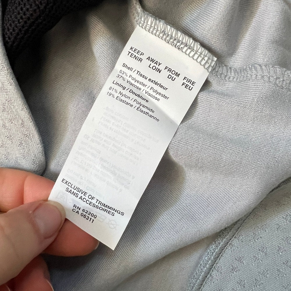 Puma Womens Large Light Gray Silver Pullover Fold Over‎ Neck Sweatshirt - Picture 3 of 5
